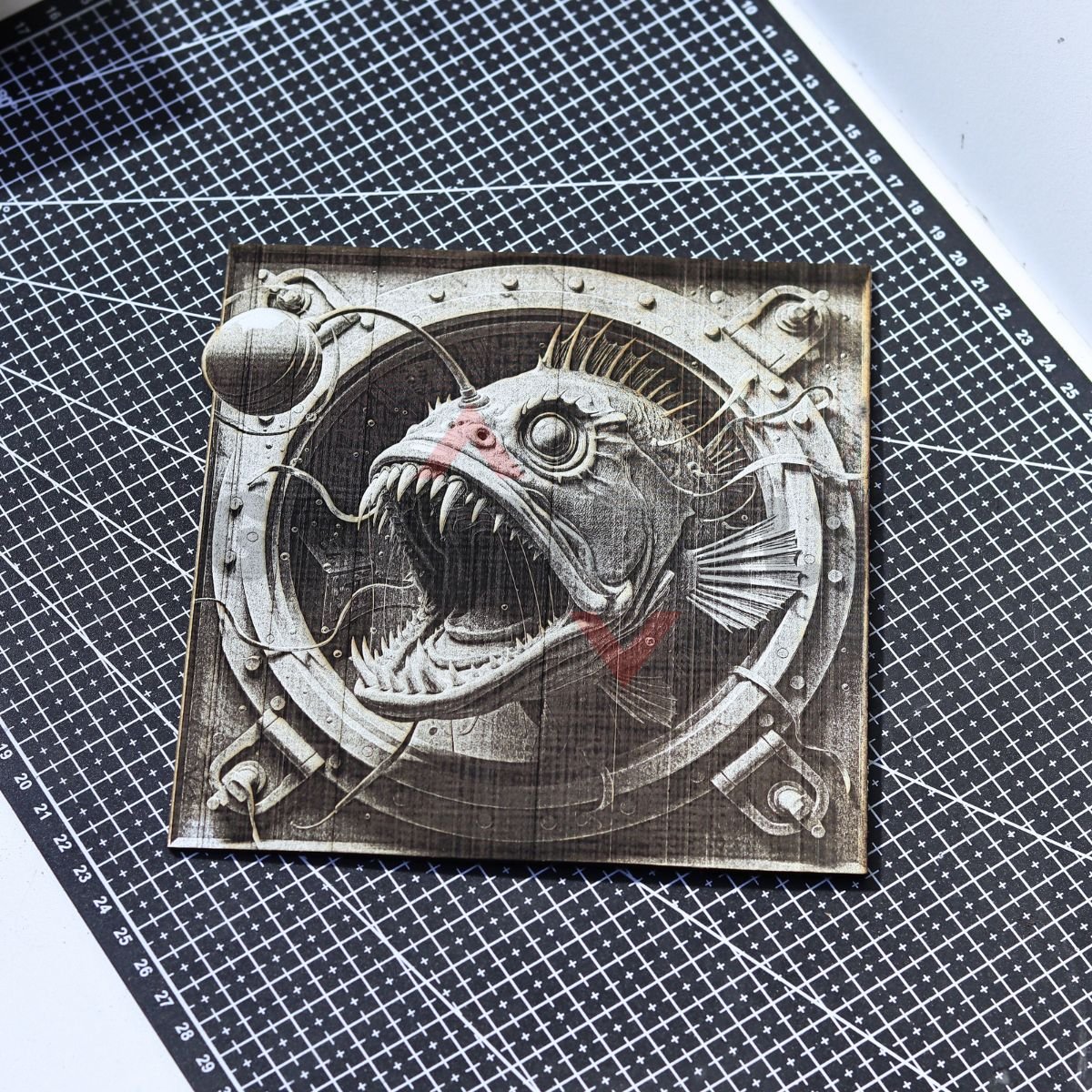 Deep Ocean Predator 3D Illusion Laser File - SVG, WWS, XCS, LBRN2 - Image 3