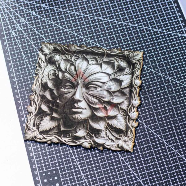 Floral Face Relief Laser File - SVG, WWS, XCS, LBRN2