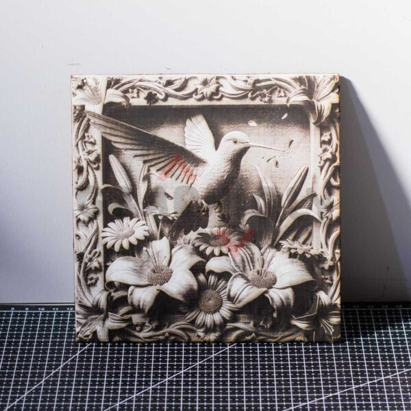 Hummingbird Floral Frame 3D Illusion Laser File - SVG, WWS, XCS, LBRN2
