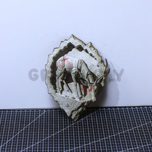 Mountain Stag 3D Illusion Laser File - SVG, WWS, XCS, LBRN2