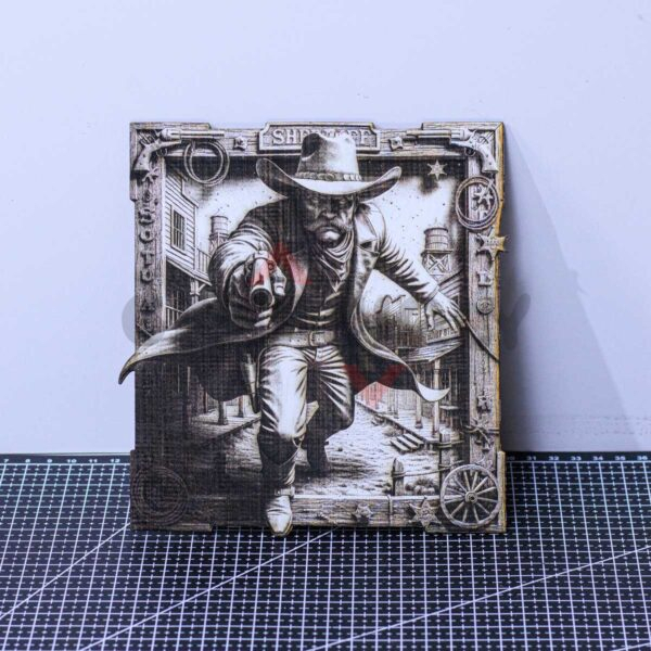 Last Stand Lawman 3D illusion Laser File - SVG, WWS, XCS, LBRN2