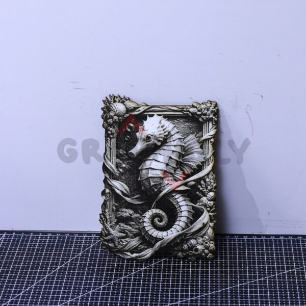 Seahorse Ocean Frame Laser File - SVG, WWS, XCS, LBRN2