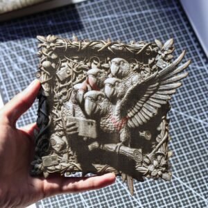 Parrot Selfie Group 3D Illusion