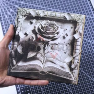 Rose from the Book 3D Illusion