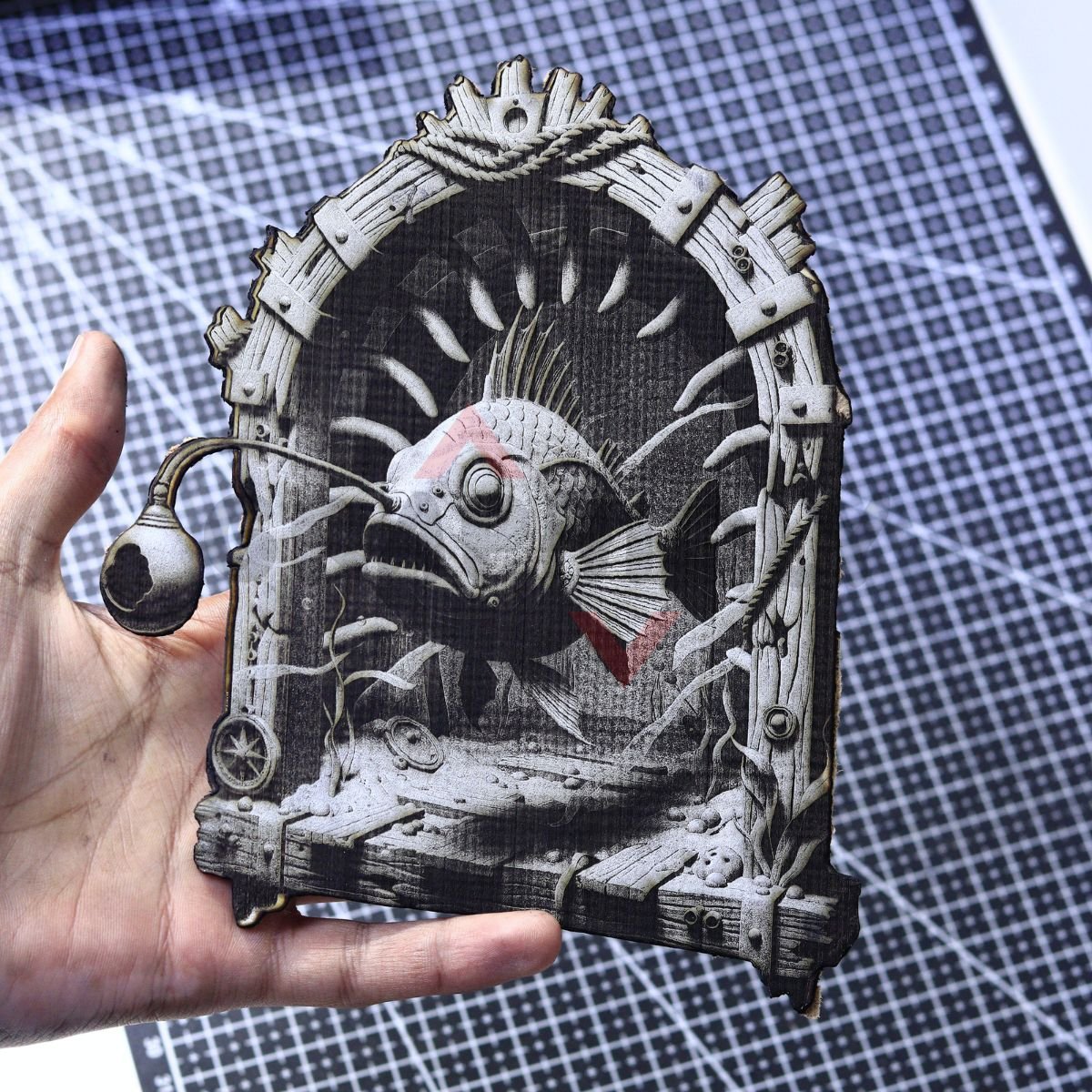 Anglerfish Underwater Gate 3D Illusion