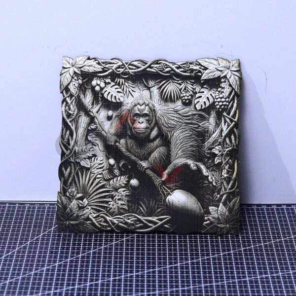 Jungle Reach Orangutan 3D Illusion Laser File - SVG, WWS, XCS, LBRN2