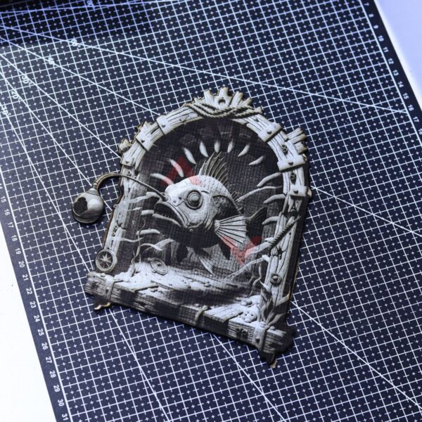 Anglerfish Underwater Gate 3D Illusion Laser File - SVG, WWS, XCS, LBRN2