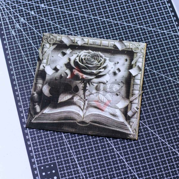 Rose from the Book 3D Illusion Laser File - SVG, WWS, XCS, LBRN2