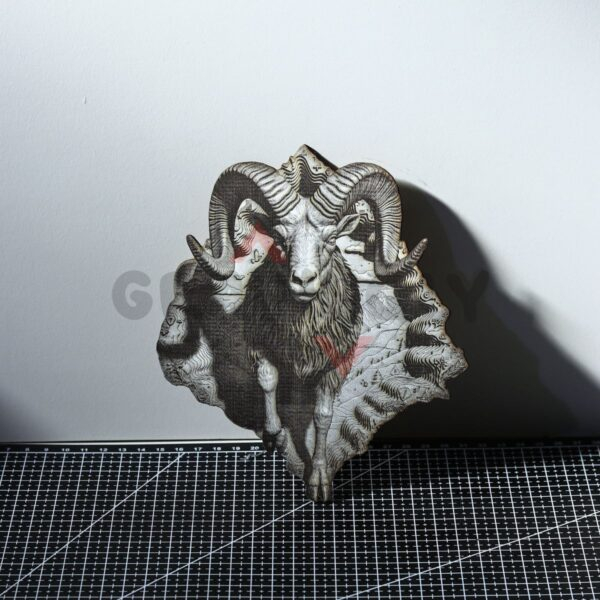 Mountain Ram 3D Illusion Laser File - SVG, WWS, XCS, LBRN2