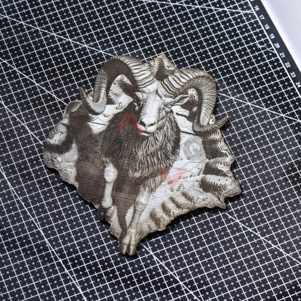 Mountain Ram 3D Illusion Laser File - SVG, WWS, XCS, LBRN2