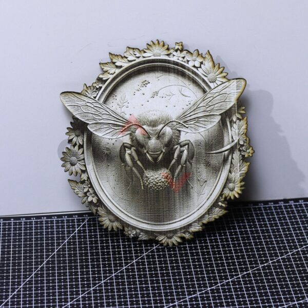 Bee with Pollen 3D illusion Laser File - SVG, WWS, XCS, LBRN2