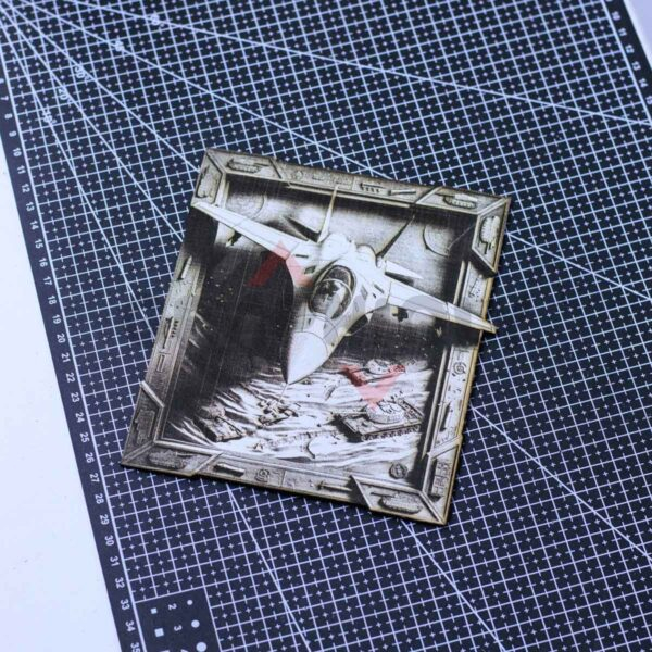 9 Fighter Jet Strike 3D Illusion Laser File - SVG, WWS, XCS, LBRN2