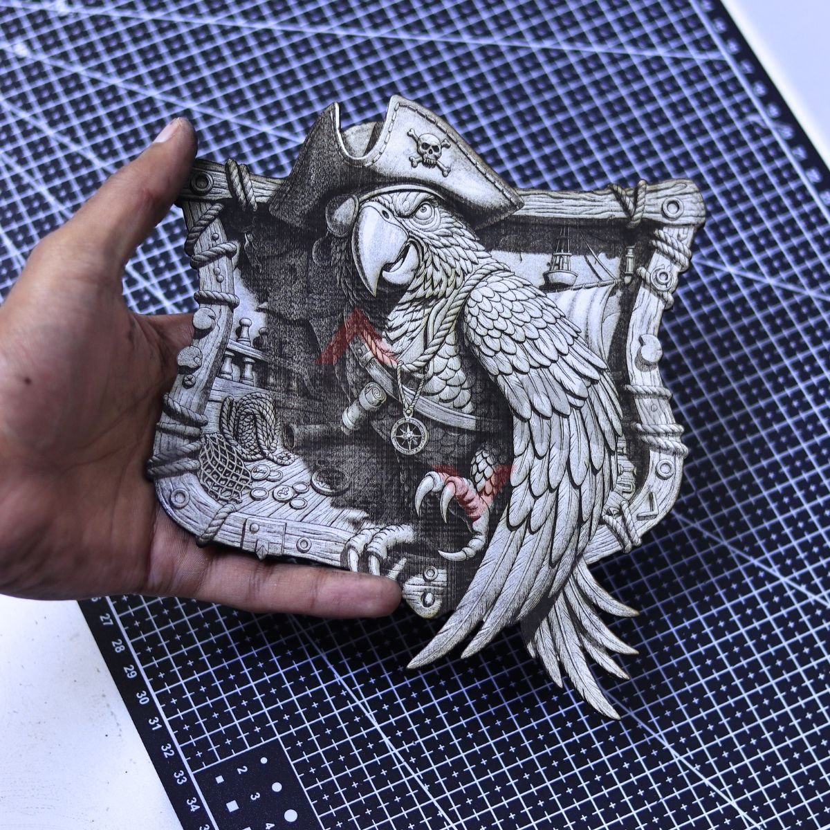 Pirate Parrot 3D Illusion