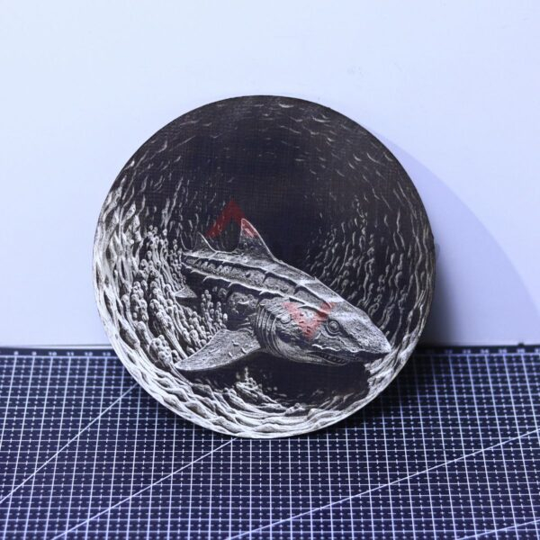 Shark in Vortex 3D Illusion Laser File - SVG, WWS, XCS, LBRN2