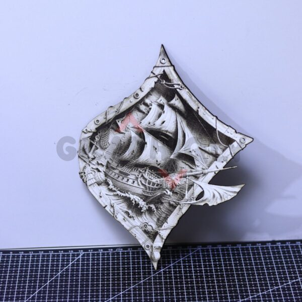 Tall Ship in Storm 3D illusion Laser File - SVG, WWS, XCS, LBRN2