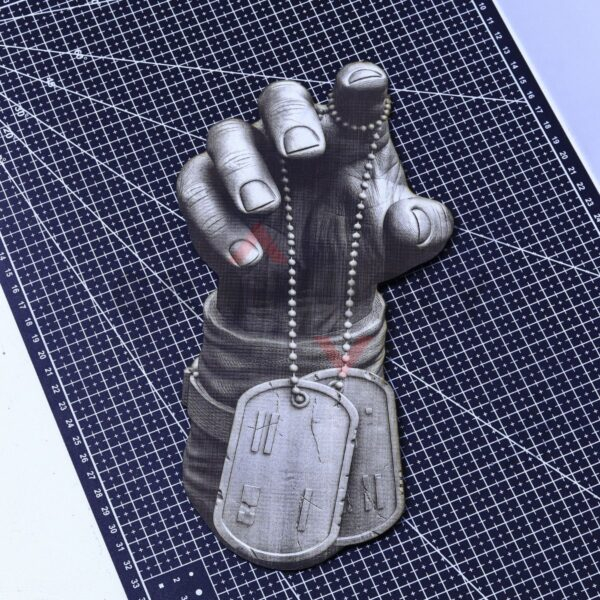 Dog Tags in Hand Laser File - SVG, WWS, XCS, LBRN2