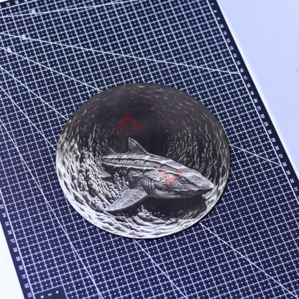 Shark in Vortex 3D Illusion Laser File - SVG, WWS, XCS, LBRN2