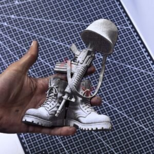 Military Fallen Soldier Memorial 3D Illusion