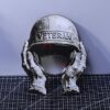 Veteran Helmet 3D Illusion Laser File - SVG, WWS, XCS, LBRN2