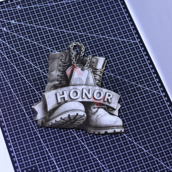 Honor Banner Boots 3D Illusion Laser File - SVG, WWS, XCS, LBRN2