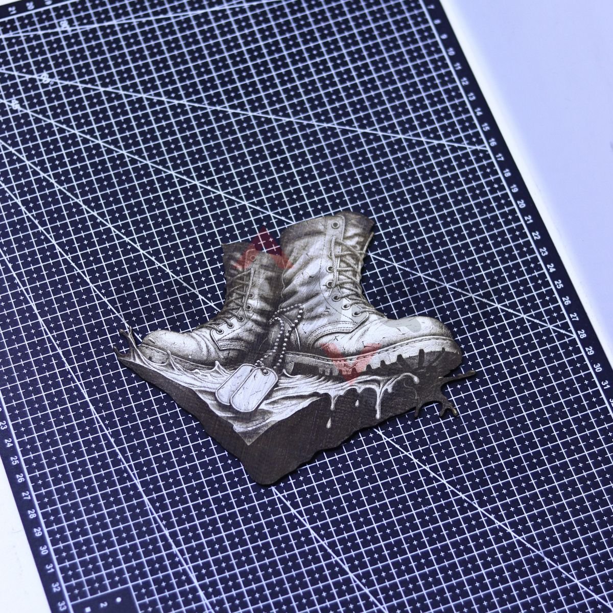 Combat Boots Splash Laser File - SVG, WWS, XCS, LBRN2 - Image 3