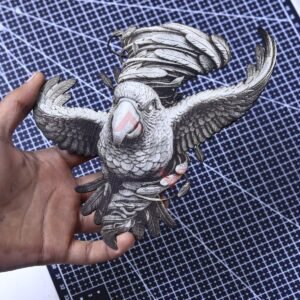 Parrot with Feather Spiral