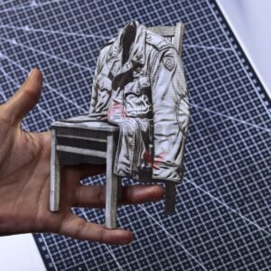 Military Jacket on Chair 3D Illusion