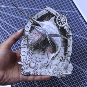 Swordfish Ocean Scene 3D Illusion