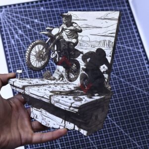 Motocross Cliff Jump 3D Illusion