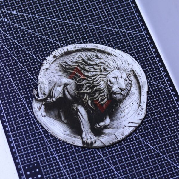6 Lion with Flowing Mane 3D Illusion Laser File - SVG, WWS, XCS, LBRN2