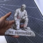 We Remember Soldier Tribute 3D Illusion Laser File - SVG, WWS, XCS, LBRN2
