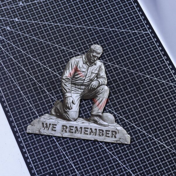 9 We Remember Soldier Tribute 3D Illusion Laser File - SVG, WWS, XCS, LBRN2