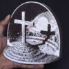 Cross Sunrise Scene 3D Illusion