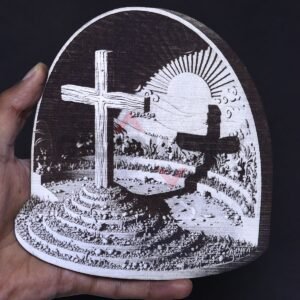 Cross Sunrise Scene 3D Illusion