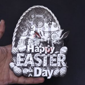 Happy Easter Day Sign 3D Illusion