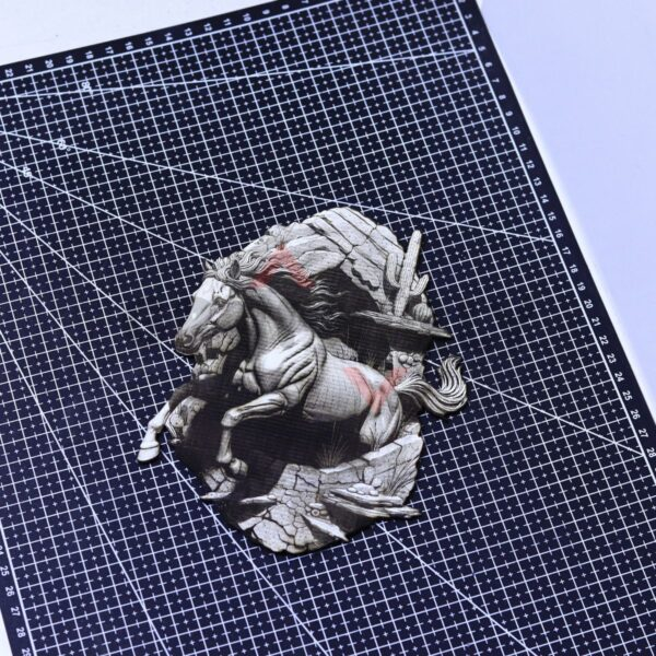 12 Desert Canyon Horse 3D Illusion Laser File - SVG, WWS, XCS, LBRN2