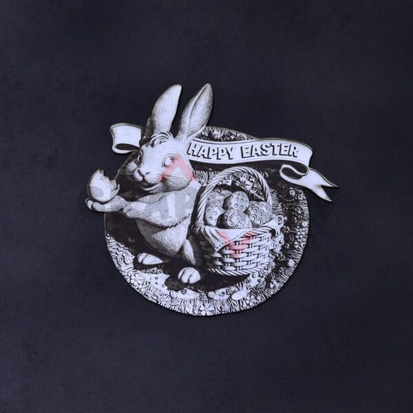 Happy Easter Harvest Bunny 3D Illusion Laser File - SVG, WWS, XCS, LBRN2
