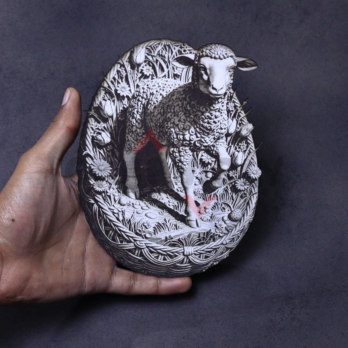 Easter Lamb Design 3D Illusion