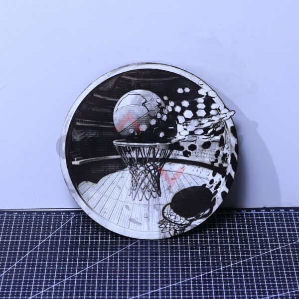 Basketball Net Shot 3D Illusion Laser File - SVG, WWS, XCS, LBRN2