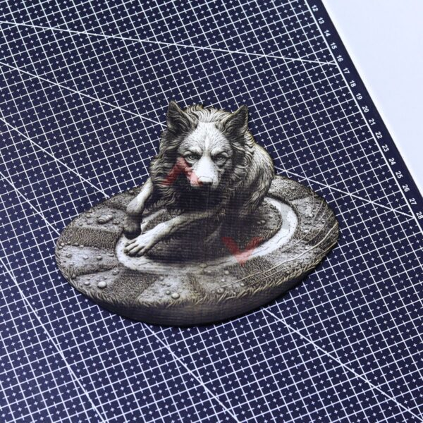 Loyal Sentinel Dog 3D Illusion File - SVG, WWS, XCS, LBRN2