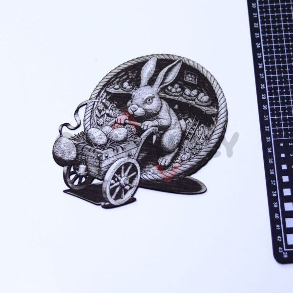 Egg Cart Captain 3D Illusion Laser File - SVG, WWS, XCS, LBRN2
