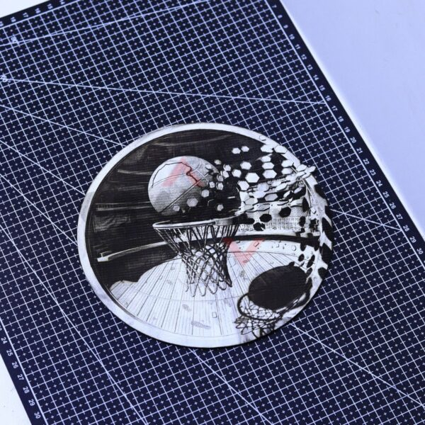 Basketball Net Shot 3D Illusion Laser File - SVG, WWS, XCS, LBRN2