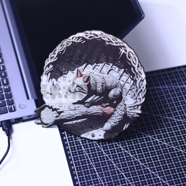 Fox Forest Portal 3D Illusion Laser File - SVG, WWS, XCS, LBRN2