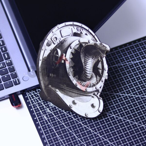Cobra Through the Hatch 3D Illusion Laser File - SVG, WWS, XCS, LBRN2