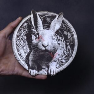 Cute Rabbit Portrait 3D Illusion