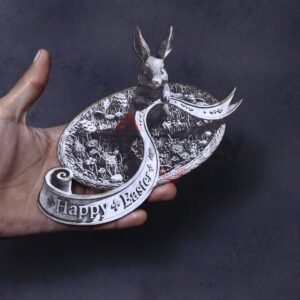 Happy Easter Bunny Ribbon 3D Illusion