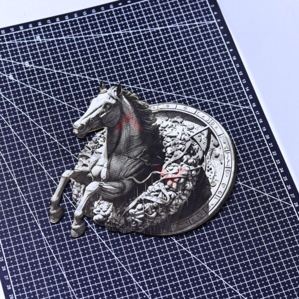6 Rearing Horse Portal 3D Illusion Laser File - SVG, WWS, XCS, LBRN2