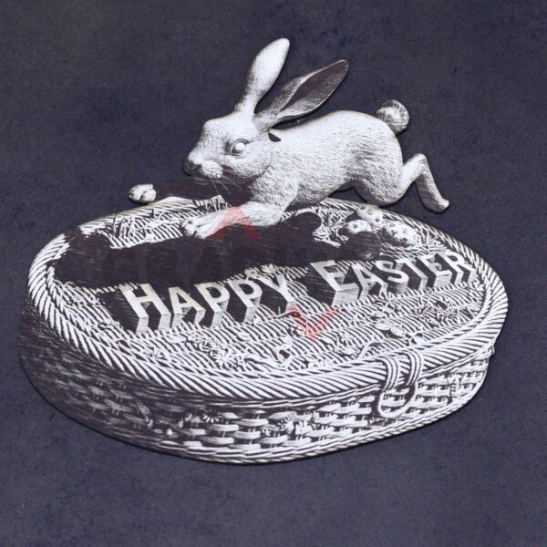 Happy Easter Jump 3D Illusion Laser File - SVG, WWS, XCS, LBRN2