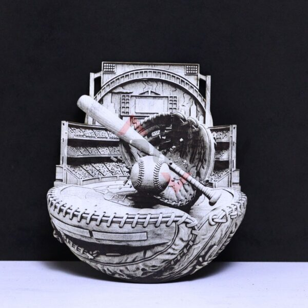 Baseball Equipment Trio 3D Illusion Laser File - SVG, WWS, XCS, LBRN2