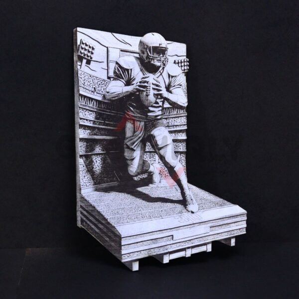 American Football Quarterback 3D Illusion Laser File - SVG, WWS, XCS, LBRN2